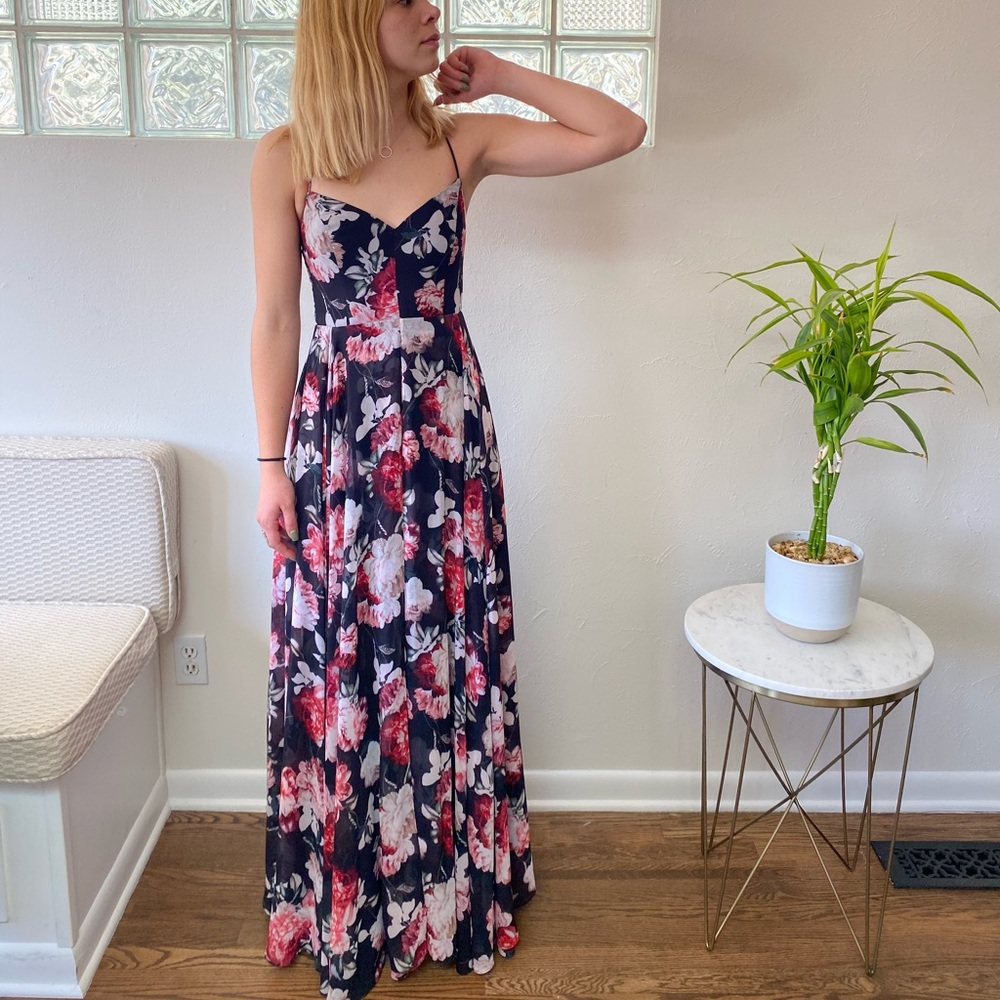 FLORAL PROM DRESS